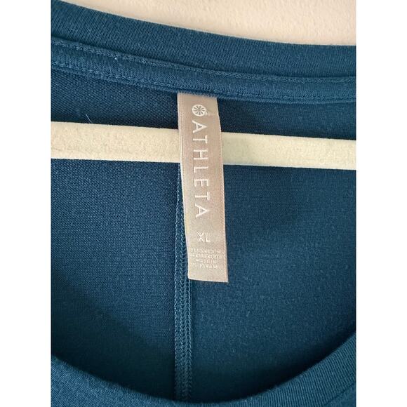 Athleta Relaxed Dolman VNeck Tee XL Coastal Blue Modal Short Sleeve Soft Casual - Picture 3 of 6